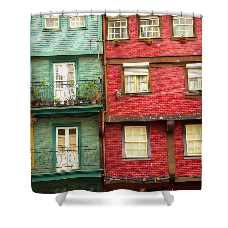 Unesco Shower Curtain featuring the photograph Windows of Porto by Anastasy Yarmolovich