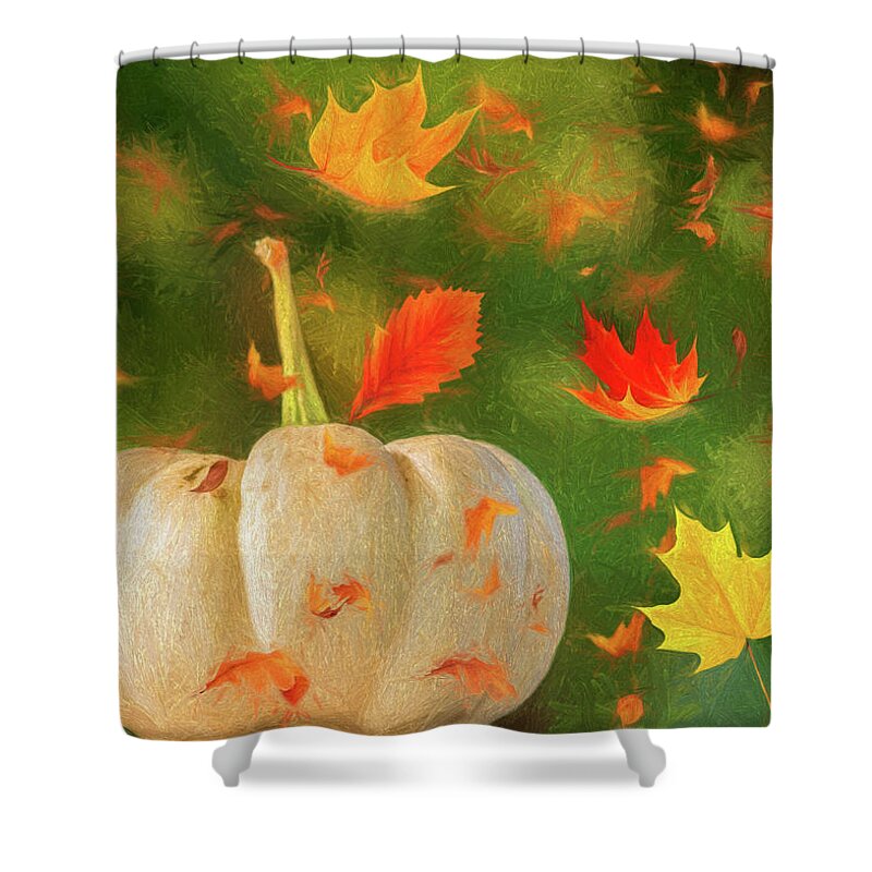 Autumn Shower Curtain featuring the photograph Winds of Autumn by Cathy Kovarik