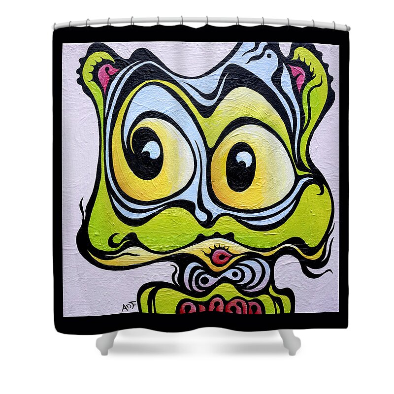 Windy Shower Curtain featuring the painting Windy Cindy by Amy Ferrari