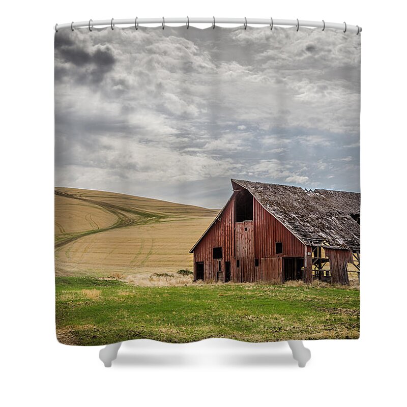 Old Shower Curtain featuring the photograph Windy Road Bridge by Brad Stinson