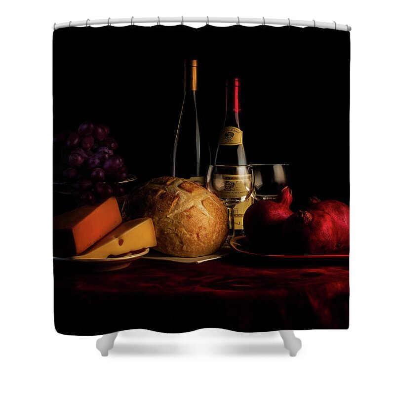 Wine Shower Curtain featuring the photograph Wine and Dine by Tom Mc Nemar