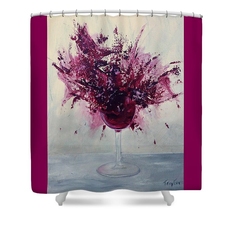 Wine Shower Curtain featuring the painting Wine Bouquet by Teresa Fry