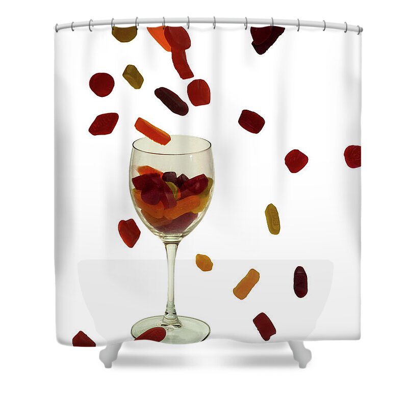 Wine Gums Shower Curtain featuring the photograph Wine Gums Sweets by David French