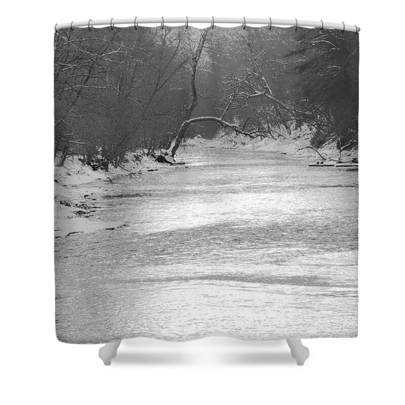 Winter Shower Curtain featuring the photograph Winter At The Ford by Tami Quigley