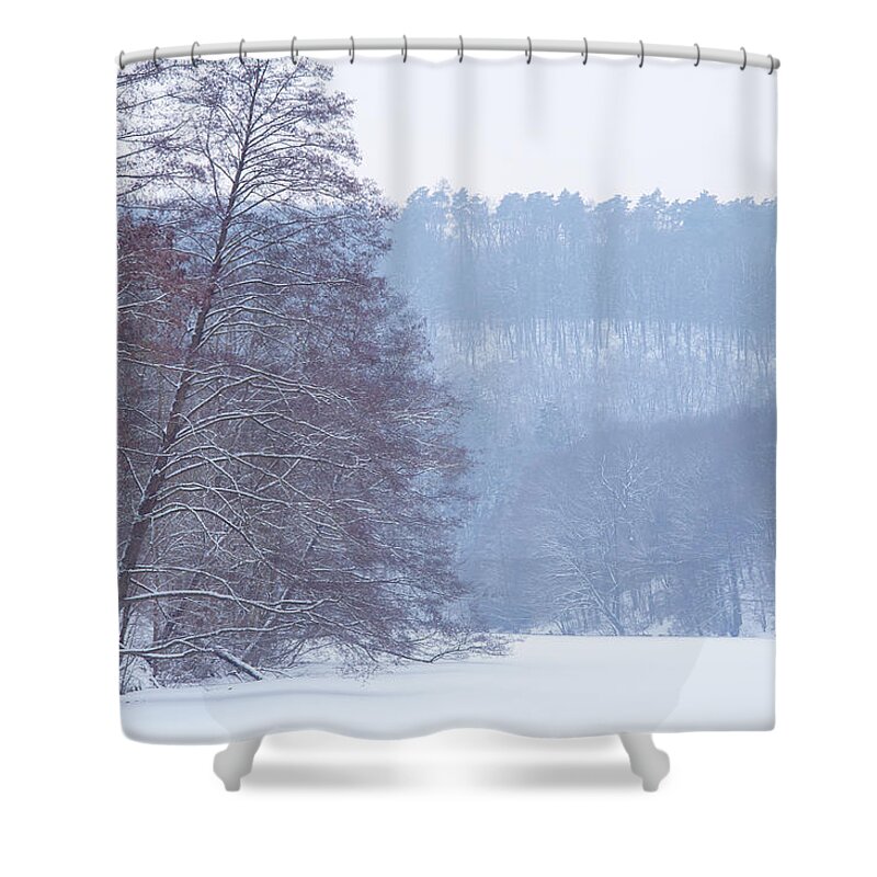 Jenny Rainbow Fine Art Photography Shower Curtain featuring the photograph Winter Blues by Jenny Rainbow