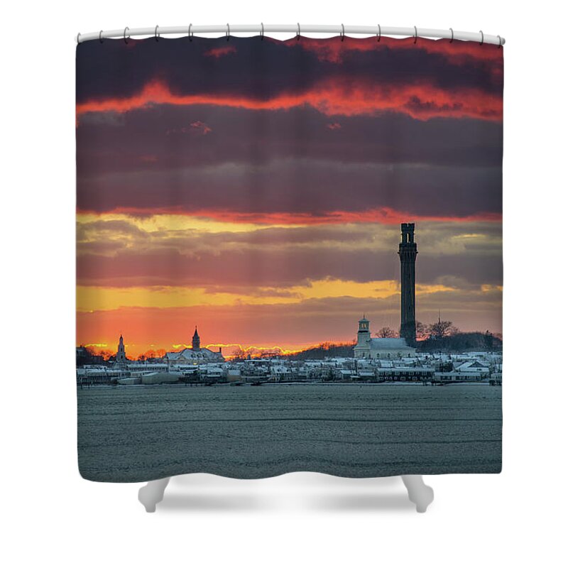 Provincetown Shower Curtain featuring the photograph Winter Layers by Ellen Koplow