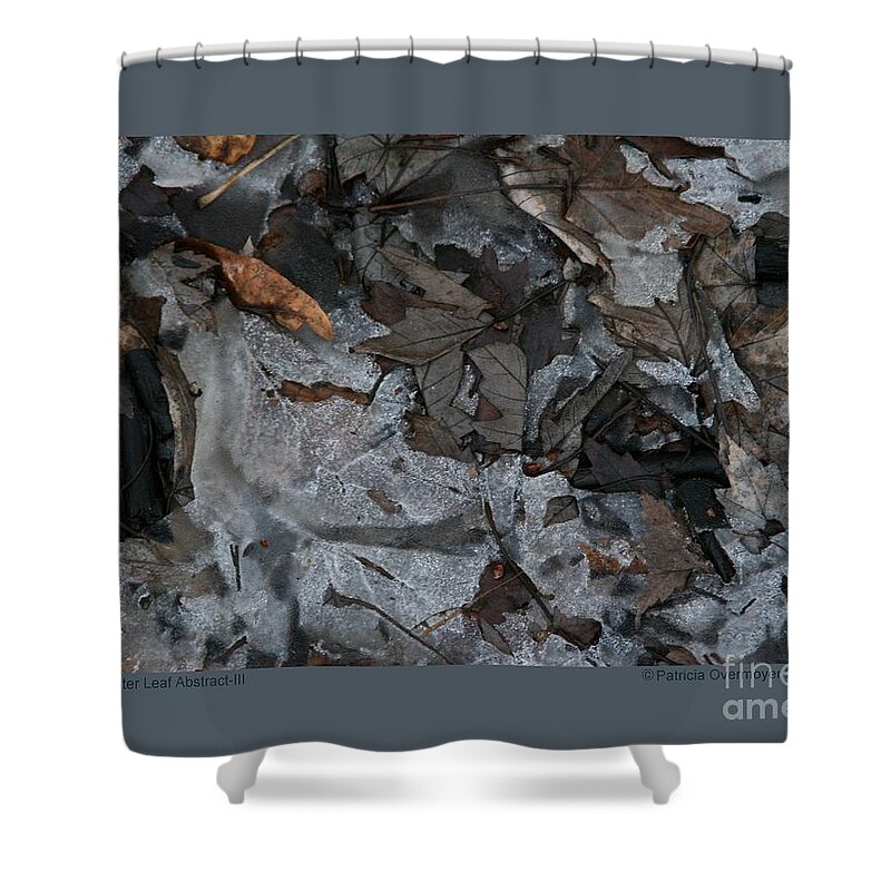 Abstract Shower Curtain featuring the photograph Winter Leaf Abstract-III by Patricia Overmoyer