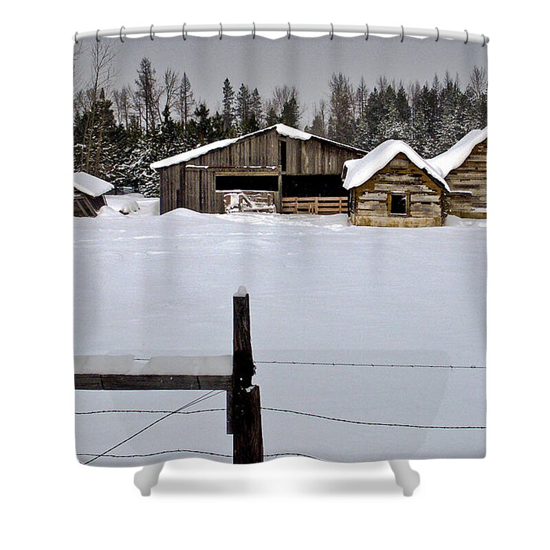North Idaho Shower Curtain featuring the photograph Winter on the Ranch by Albert Seger
