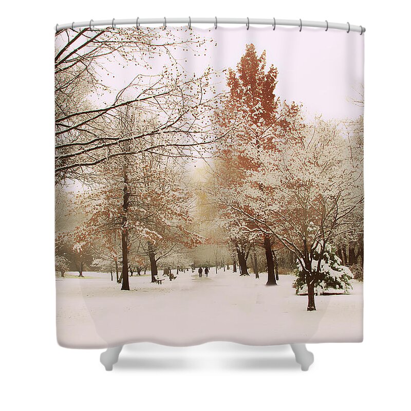 Winter Shower Curtain featuring the photograph Winter Park by Jessica Jenney
