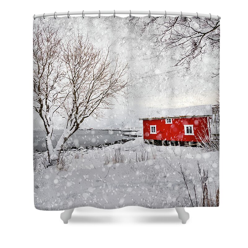 Landscape Shower Curtain featuring the photograph Winter Secret by Philippe Sainte-Laudy