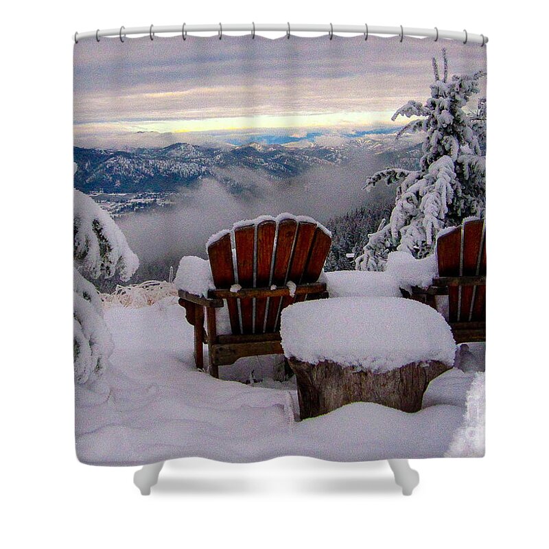 Snow Shower Curtain featuring the photograph Winter Solitude by SnapHound Photography