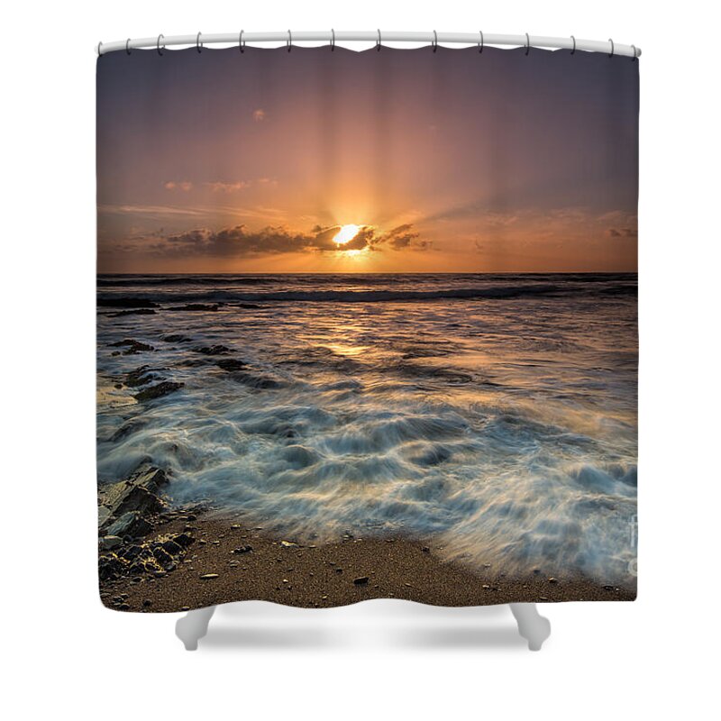 Sunset Shower Curtain featuring the photograph Winter Sunset by Mimi Ditchie