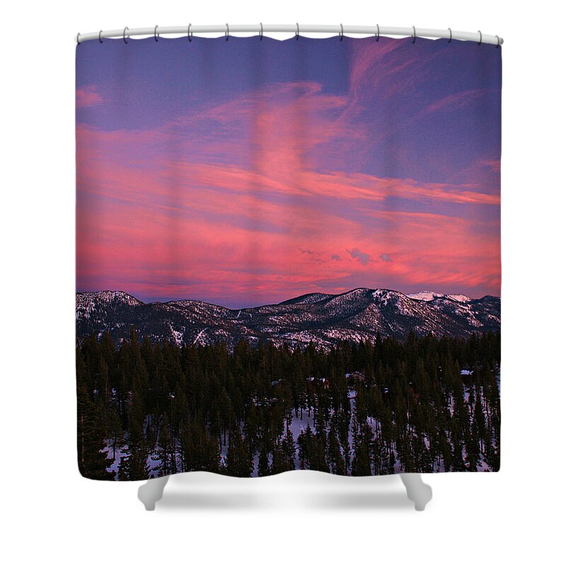 North Shore Shower Curtain featuring the photograph Winter Sunset by Sean Sarsfield