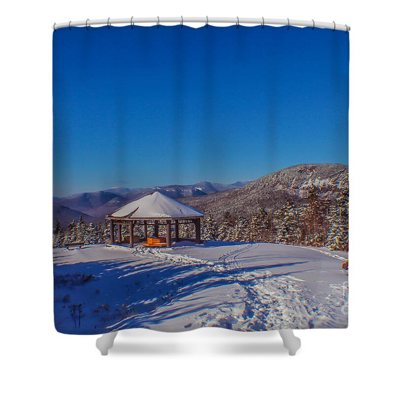 Winter Shower Curtain featuring the photograph Winter wonderland by Claudia M Photography