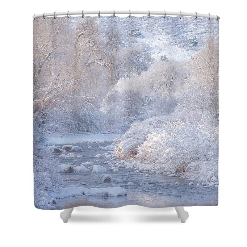 Winter Shower Curtain featuring the photograph Winter Wonderland - Colorado by Darren White