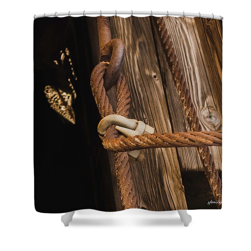 Wire Rope Shower Curtain featuring the photograph Wire Rope by Steven Milner