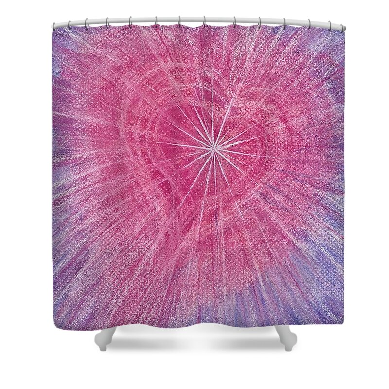 Heart Shower Curtain featuring the painting Wisdom of the Heart by Tara Moorman