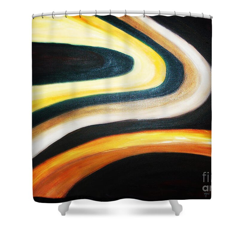 Acrylic Painting Shower Curtain featuring the painting Wisdom by Yael VanGruber