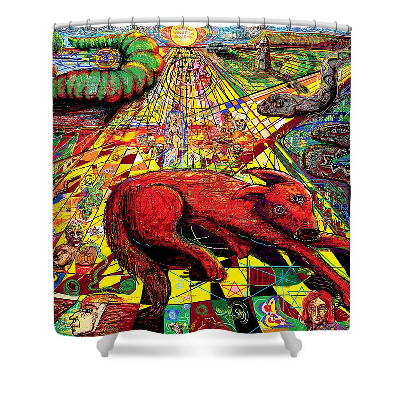 Perspective Shower Curtain featuring the digital art Without Fear by Stephen Hawks
