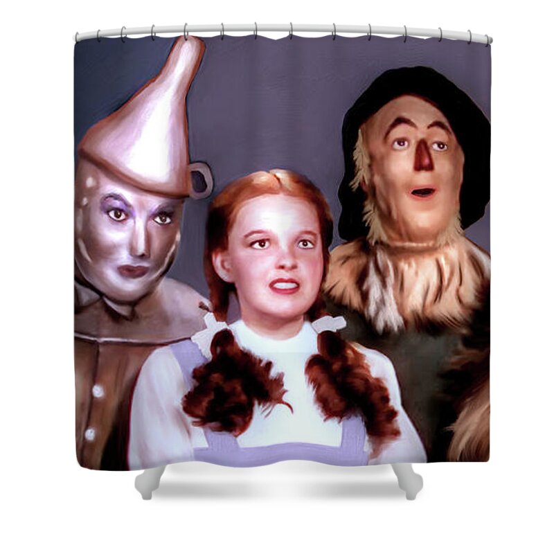 Wizard Of Oz Shower Curtain featuring the digital art Wizard of Oz by Pennie McCracken