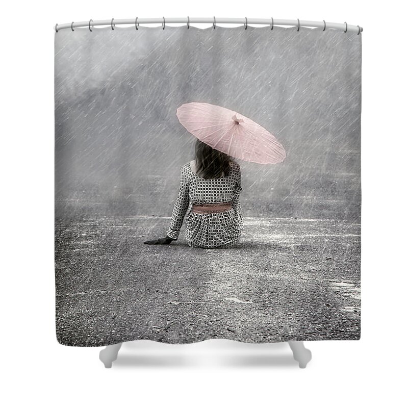 Woman Shower Curtain featuring the photograph Woman On The Street by Joana Kruse