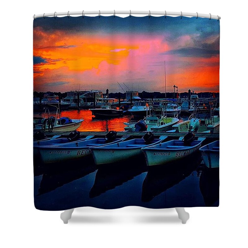 Sunset Shower Curtain featuring the photograph Wonderful Clouds by Lauren Fitzpatrick