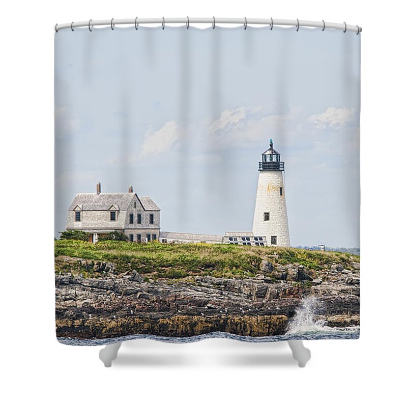 Architecture Shower Curtain featuring the photograph Wood Island Light by Richard Bean