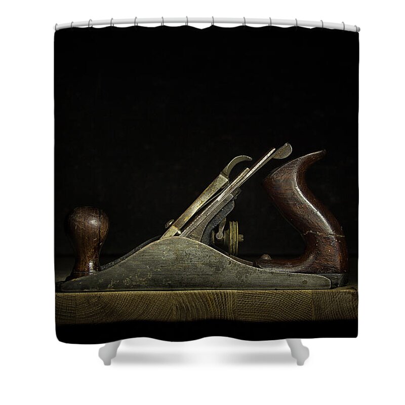 Plane Shower Curtain featuring the photograph Wood Plane by Nigel R Bell
