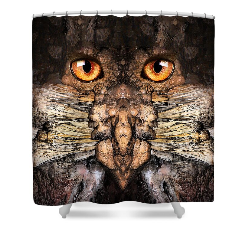 Wood Shower Curtain featuring the digital art Woody 120 by Rick Mosher