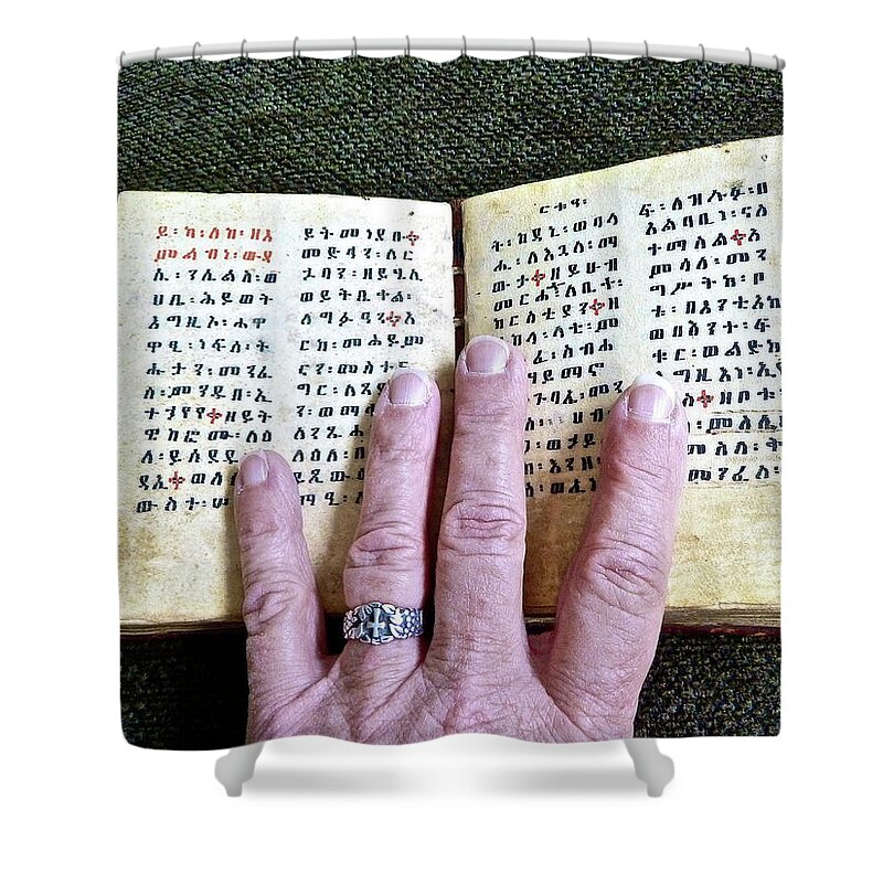 Bible Shower Curtain featuring the photograph Word of the Living God by Diana Hatcher
