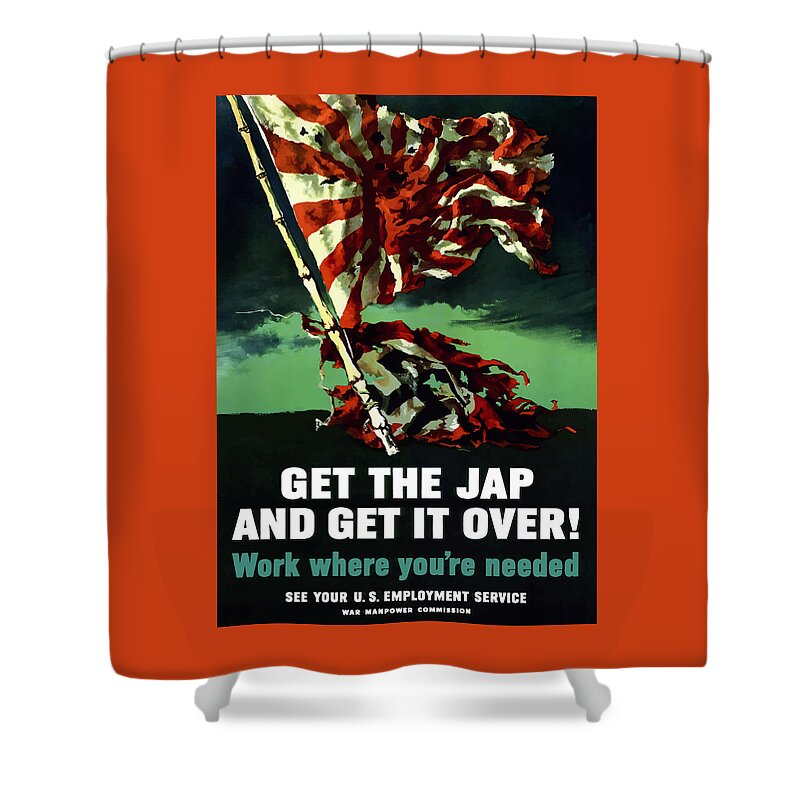 World War Ii Shower Curtain featuring the painting Work Where You're Needed -- WW2 by War Is Hell Store