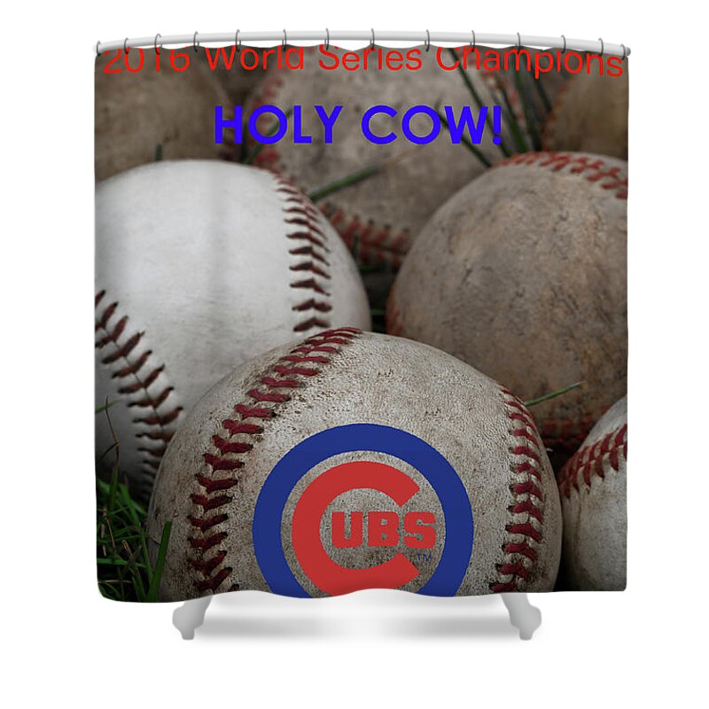 World Series Champions - Chicago Cubs Shower Curtain featuring the photograph World Series Champions - Chicago Cubs by David Patterson