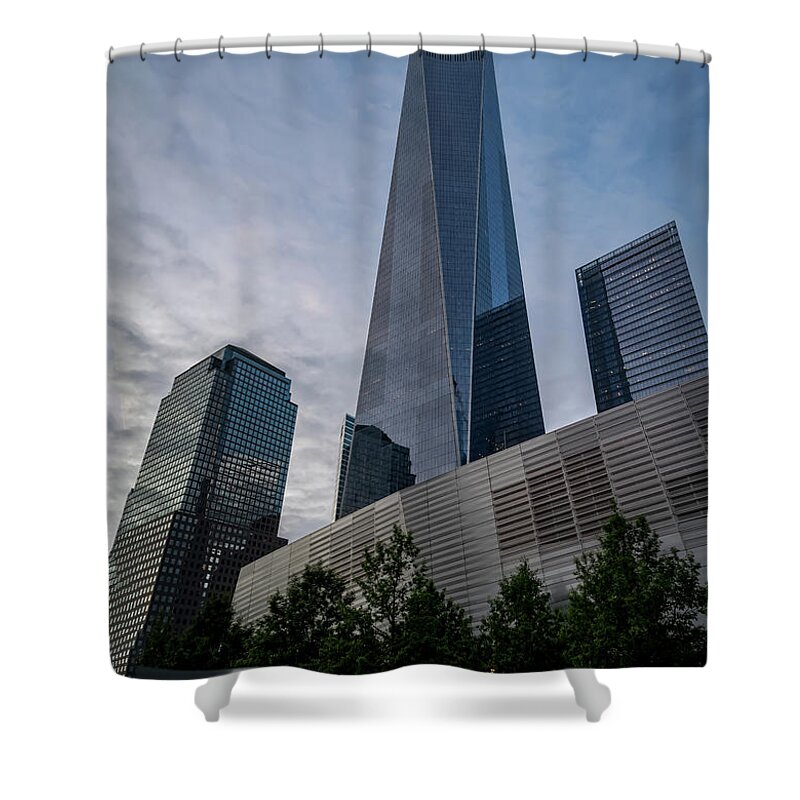 Nyc Shower Curtain featuring the photograph World Trade Center Remember by Sue Karski