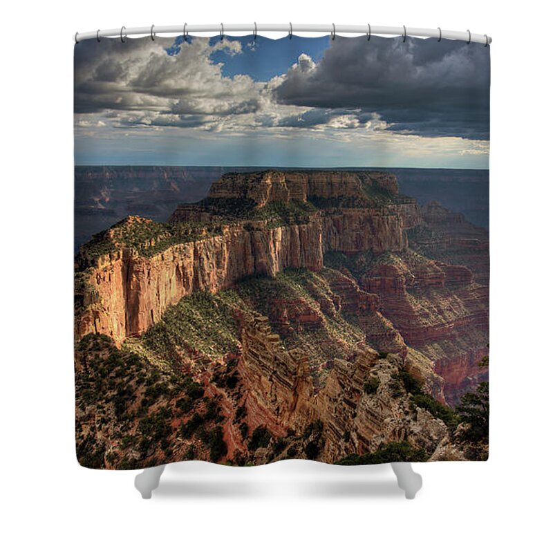 Wotan Shower Curtain featuring the photograph Wotan's Throne by Peter Kennett
