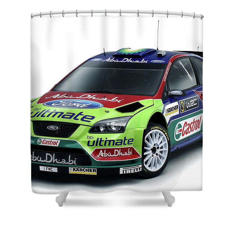 Wrc Racing Shower Curtain featuring the photograph WRC Racing by Jackie Russo
