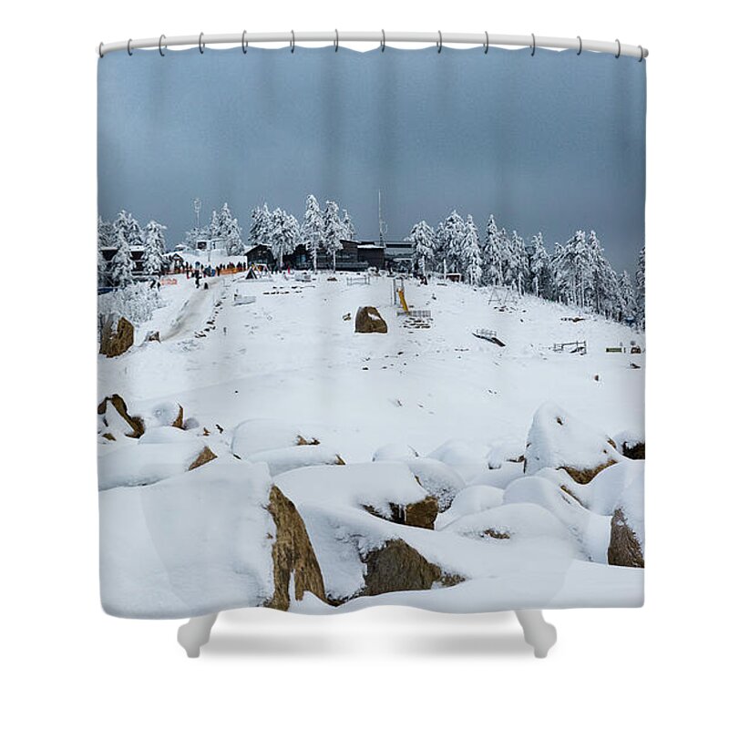 Outdoors Shower Curtain featuring the photograph Wurmberg, Harz Mountains by Andreas Levi