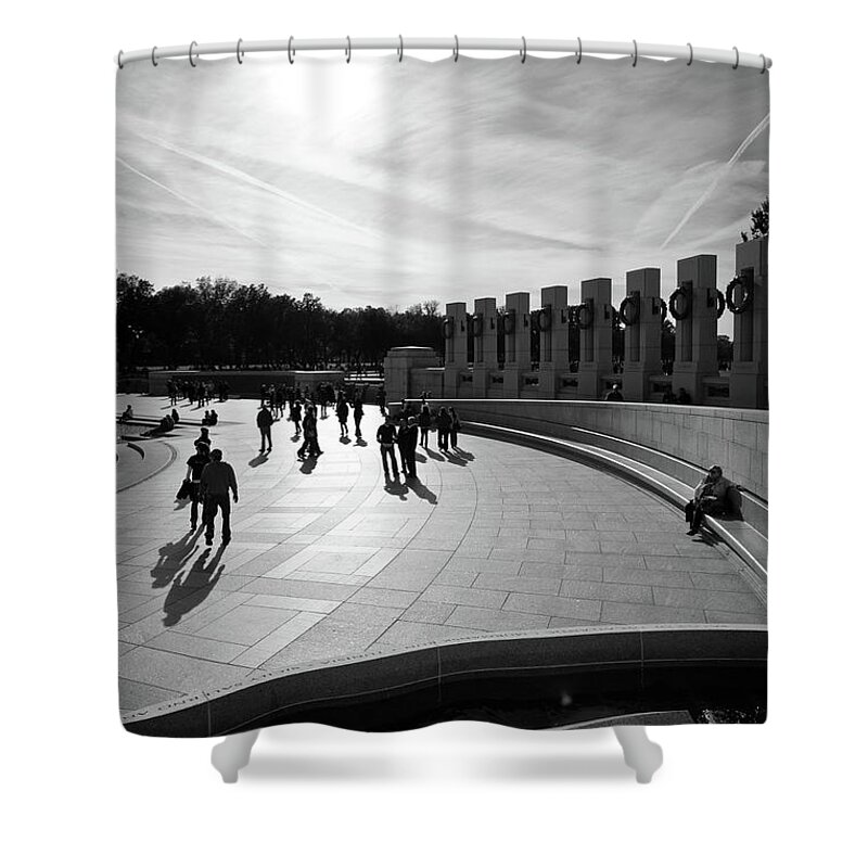 World War Ii Memorial Shower Curtain featuring the photograph WWII Memorial by David Sutton