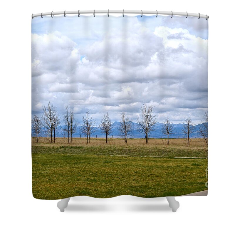 Wyoming Shower Curtain featuring the photograph Wyoming-Dwyer Junction by Cindy Schneider