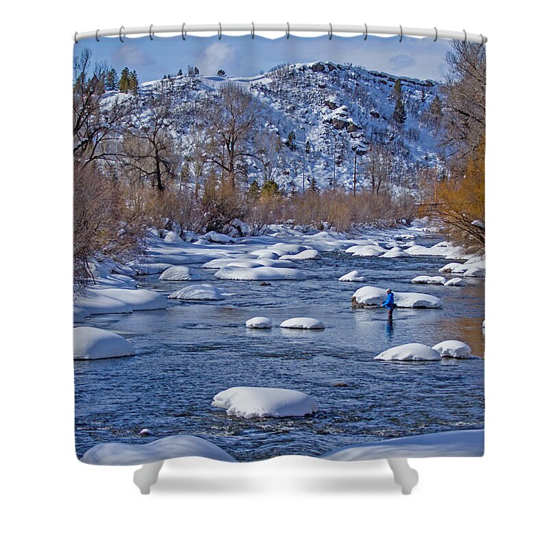 Mountain Shower Curtain featuring the photograph Yampa River by Sean Allen