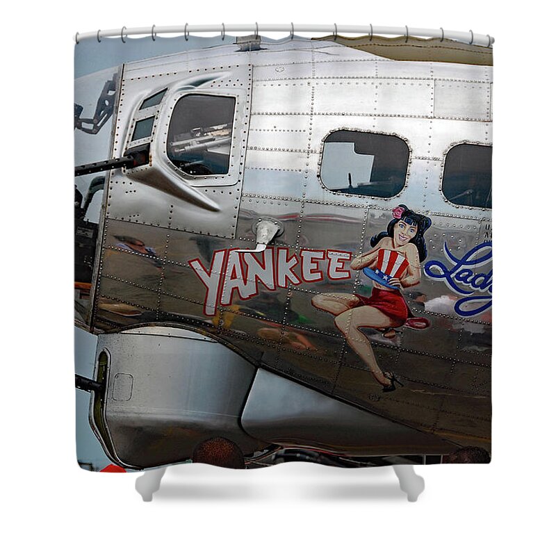 Aviation Shower Curtain featuring the photograph Yankee Lady by John Schneider