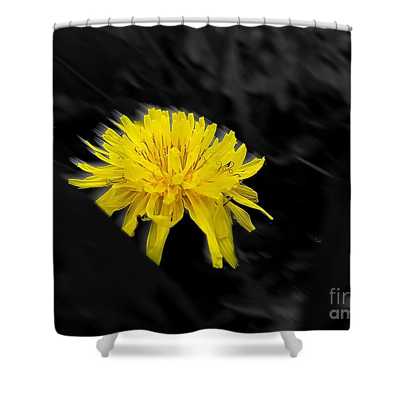 Yellow Flower Shower Curtain featuring the photograph Yellow Motion by Maria Aduke Alabi