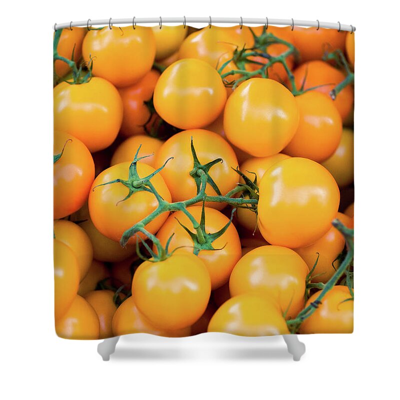 Tomatoes Shower Curtain featuring the photograph Yellow Tomatoes by Todd Klassy
