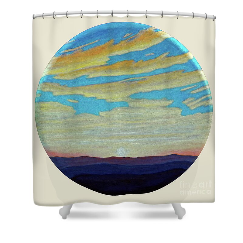 Landscape Shower Curtain featuring the painting Yesterday by Brian Commerford
