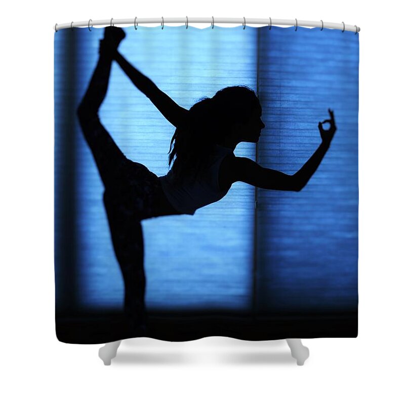 Female Yoga Shower Curtain featuring the photograph Yoga by Tom Hufford