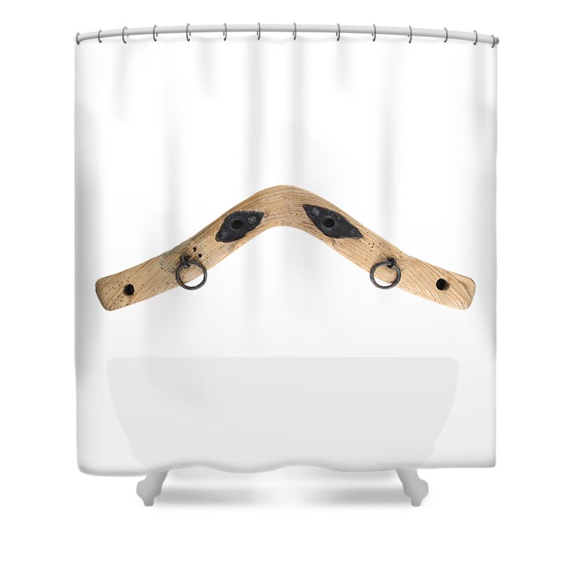 Collar Shower Curtain featuring the photograph Yoke - part of harnesses for the draft animals by Michal Boubin