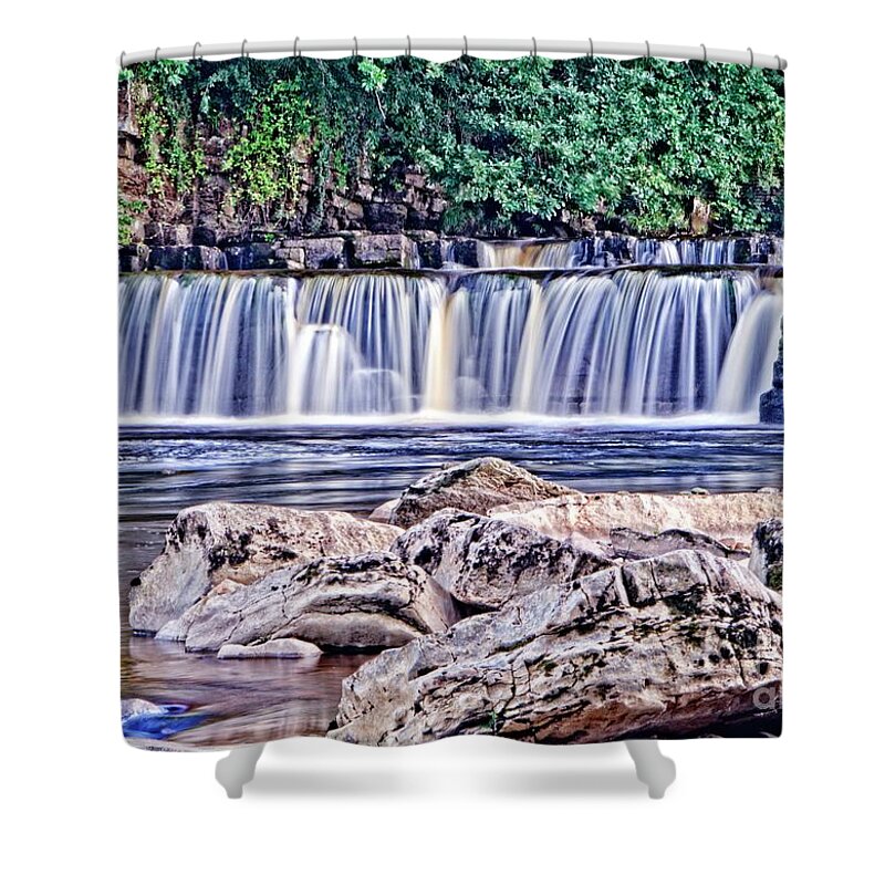 Richmond Falls Shower Curtain featuring the photograph Yorkshire Dales Waterfall by Martyn Arnold