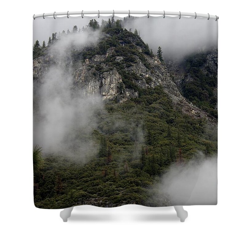 Yosemite Shower Curtain featuring the photograph Yosemite Clouds by Phyllis Spoor