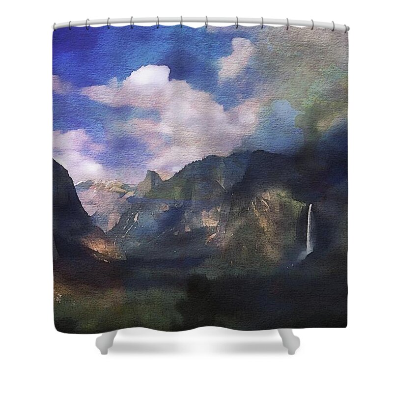 Yosemite Shower Curtain featuring the photograph Yosemite H2O Color by Russ Considine