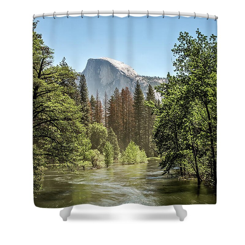 Yosemite Shower Curtain featuring the photograph One Valley View by Ryan Weddle