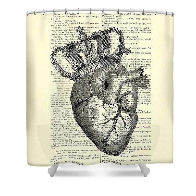 Queen Shower Curtain featuring the digital art You Are The Queen Of My Heart by Madame Memento